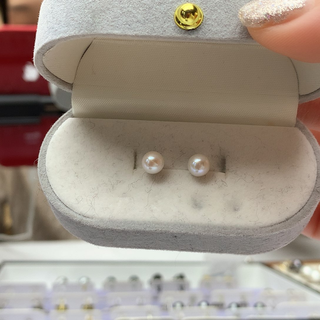 淡水珍珠耳饰银S925镶嵌