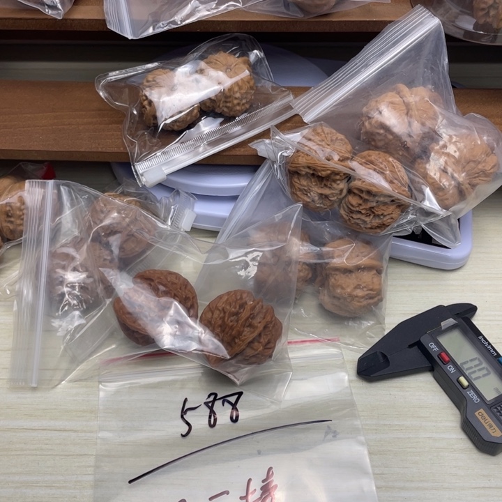 文玩核桃吊坠低***信40尺寸全品盘山三棱