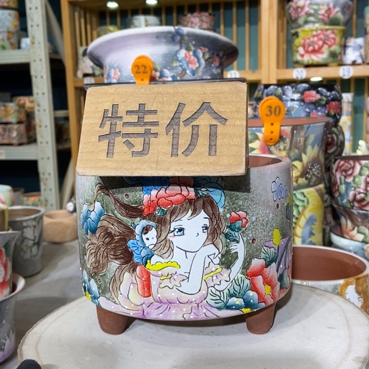 红陶景德镇艺术手绘作品