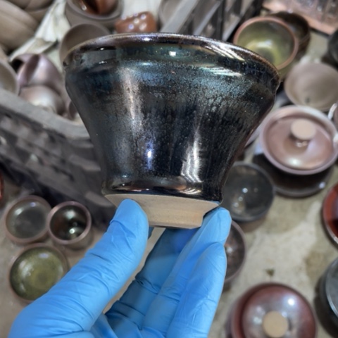 茶盏建阳建盏微瑕玉兰