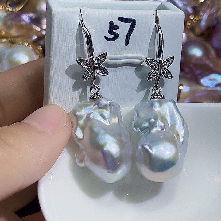 未镶嵌耳饰淡水珍珠