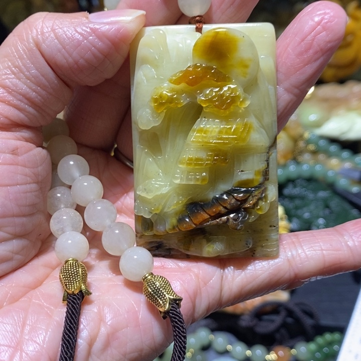 岫玉岫玉吊坠未镶嵌