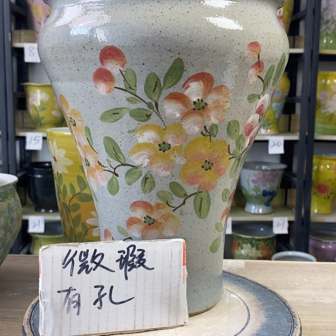 景德镇手工手绘陶瓷花盆
