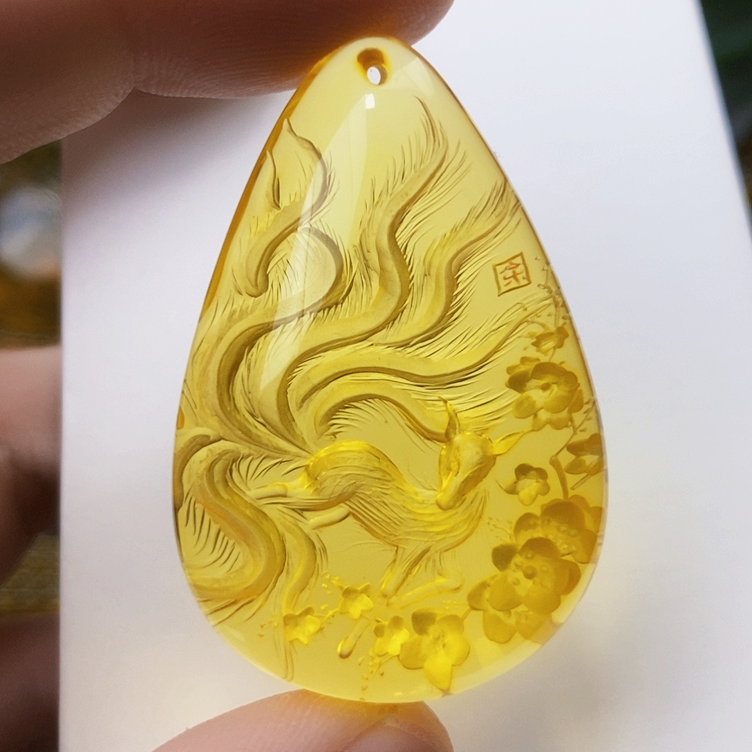 金珀未镶嵌吊坠(不含链)