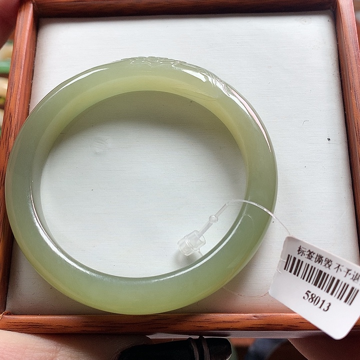 和田玉手镯未镶嵌54-55