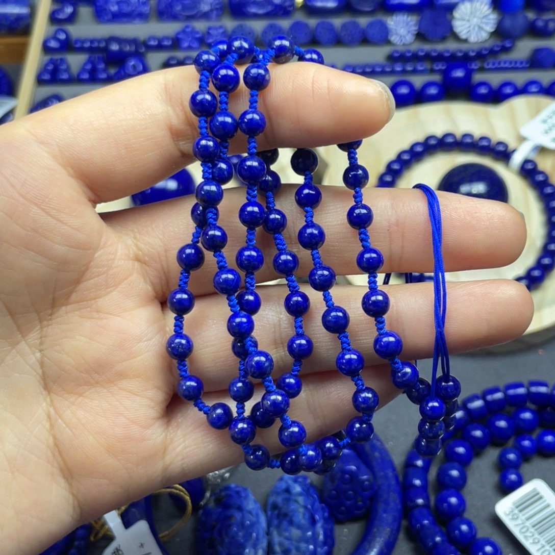 青金石未镶嵌珠节链5+