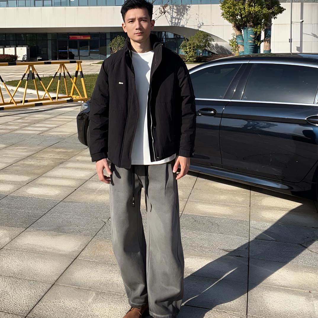 冬季男士立领短款加厚保暖羽绒服休闲百搭潮流外套