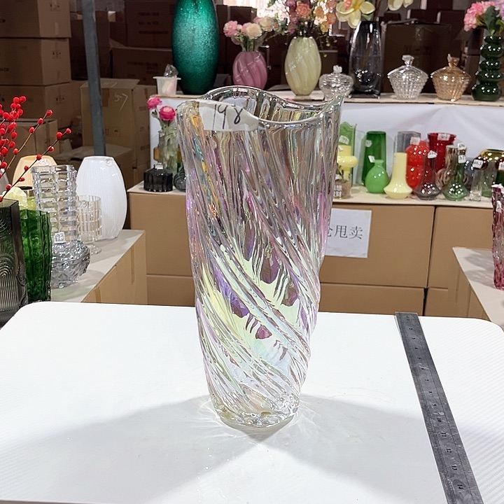 玻璃198高30口13水晶玻璃花瓶嘎嘎好看
