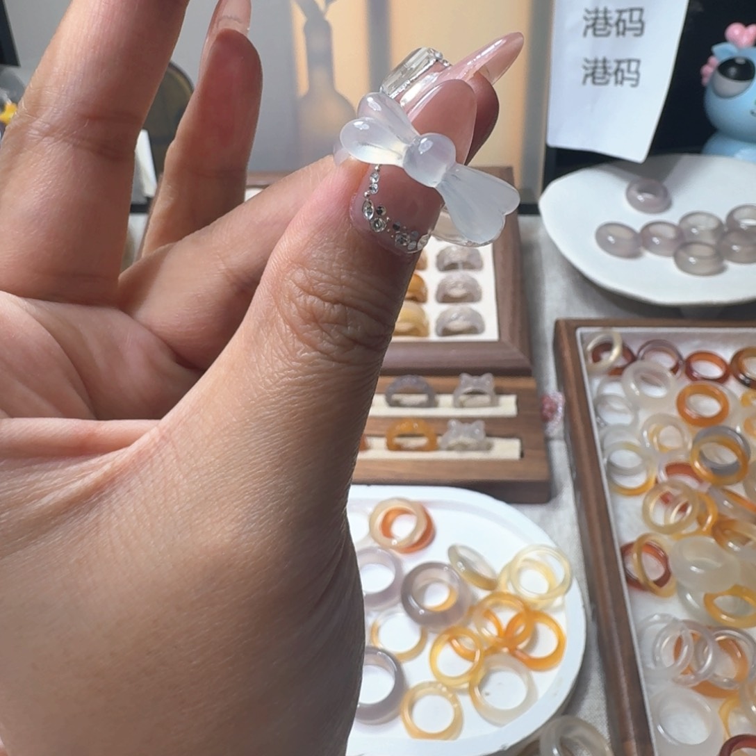 未镶嵌戒指玛瑙/玉髓673港19.5