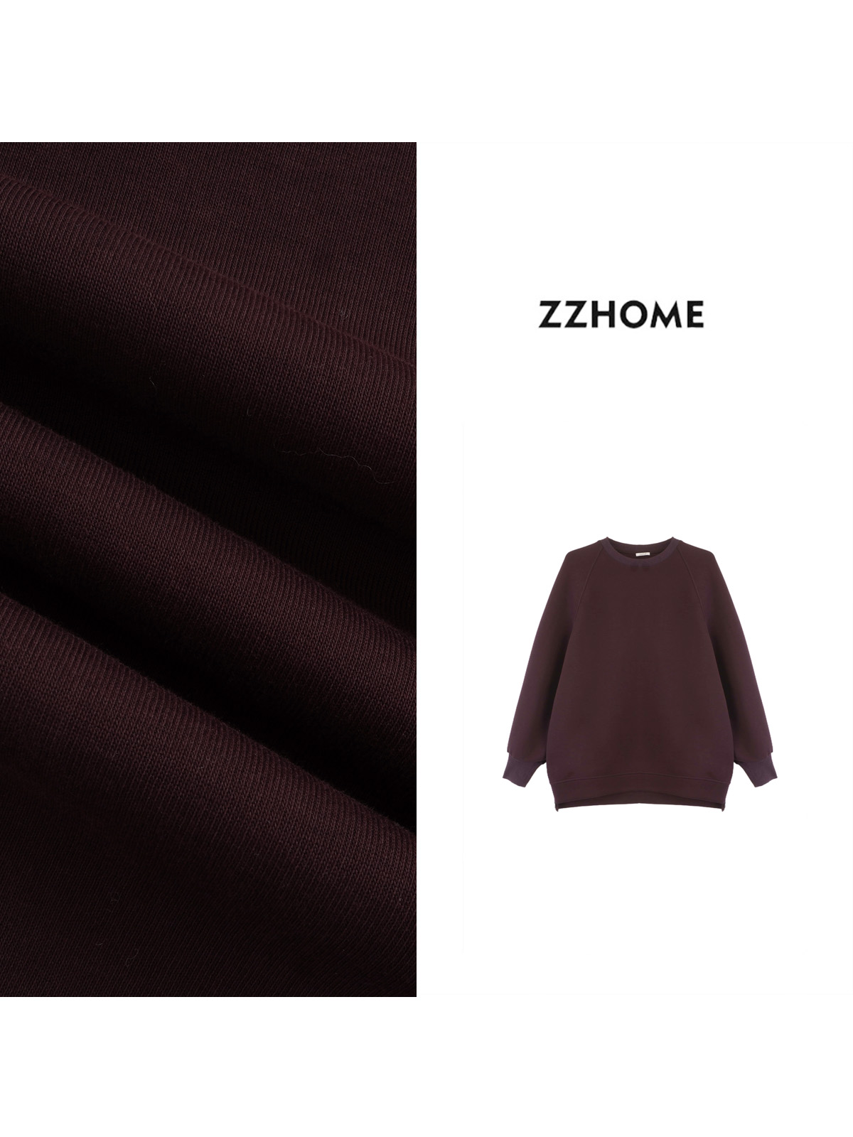 ZOZO HOME ｜松弛时髦精定染鸢尾紫呼吸棉卫衣q171847p