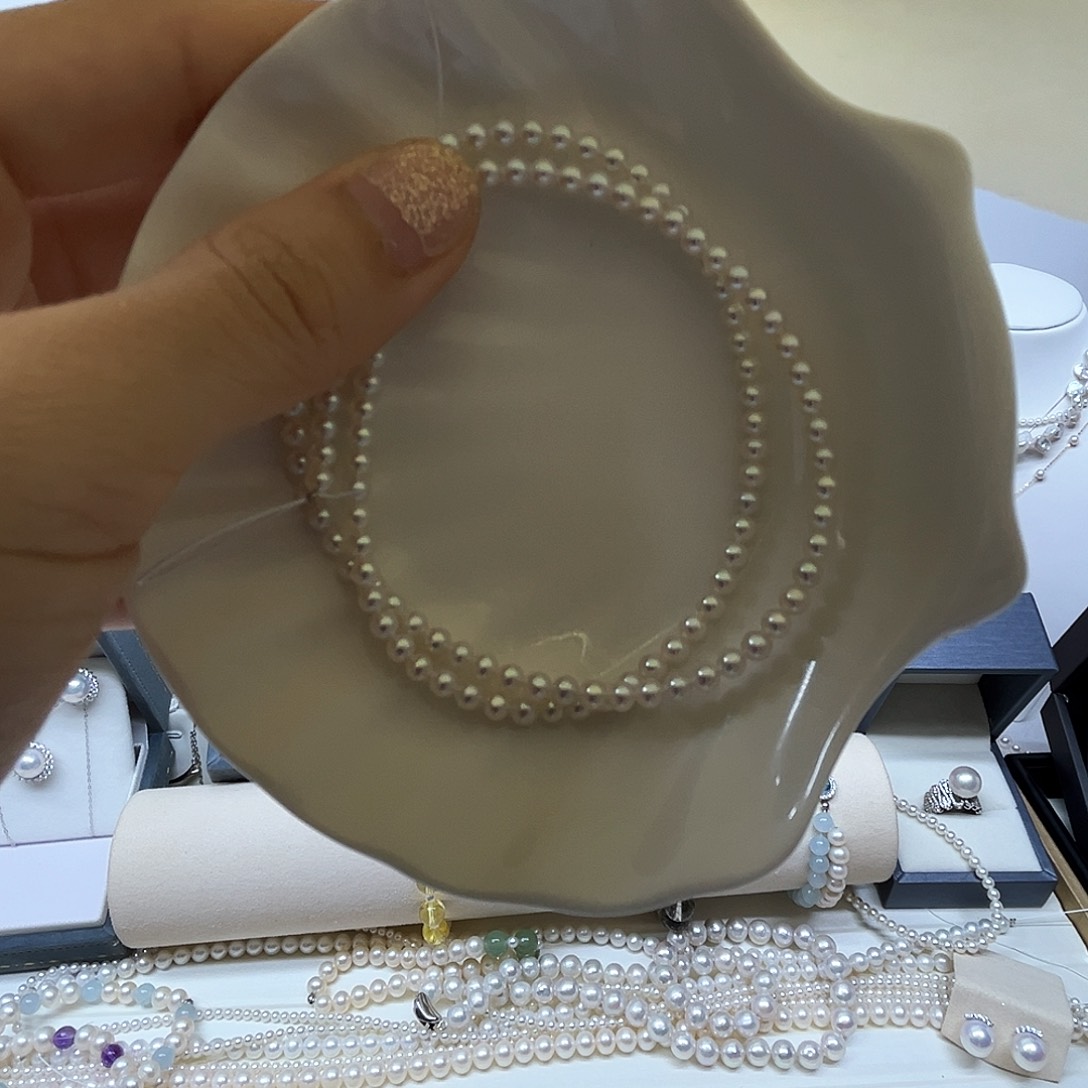 淡水珍珠银S925镶嵌颈饰