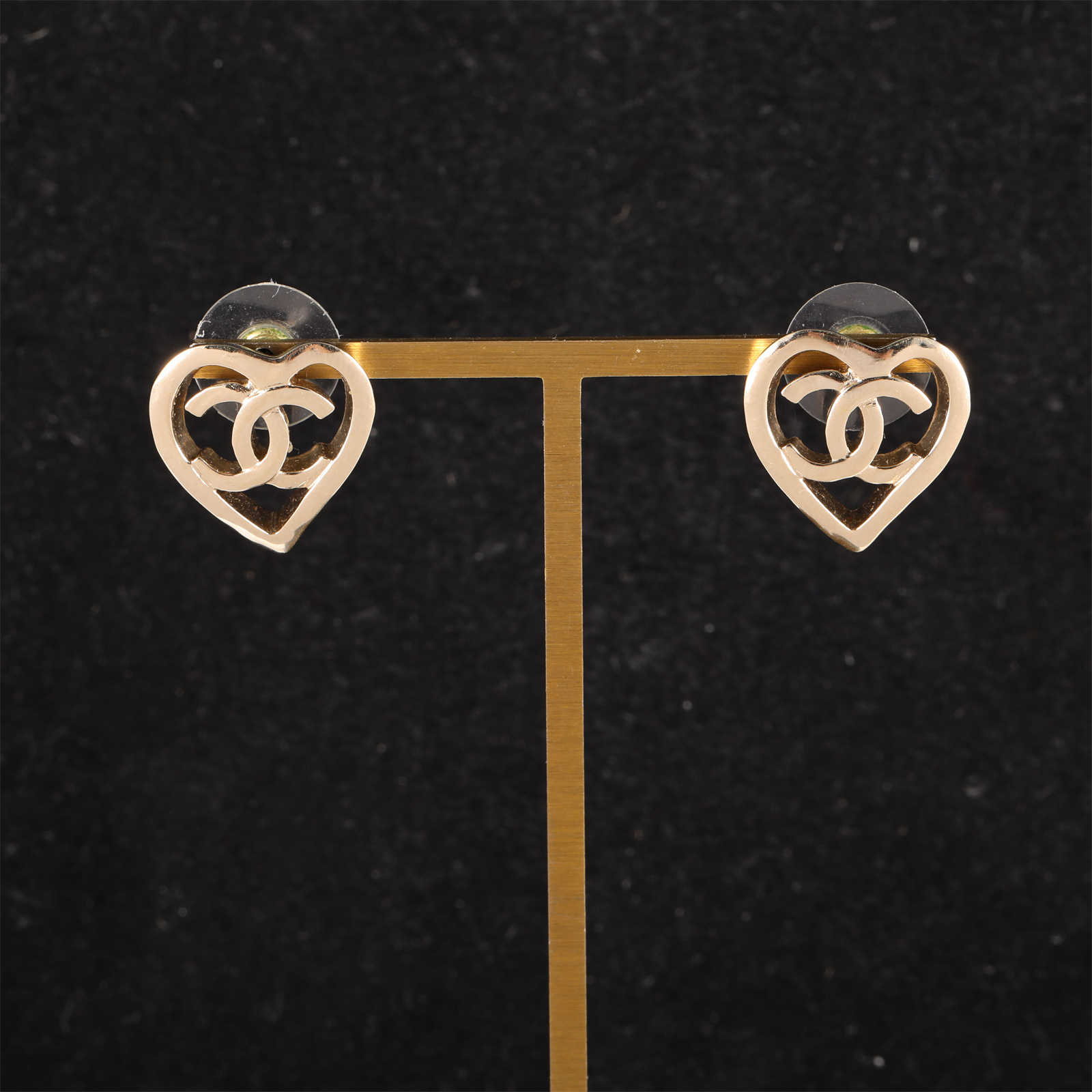 95新 Chanel/香奈儿 小花6珊 合金 22P 香奈儿 爱心 镂空 耳钉