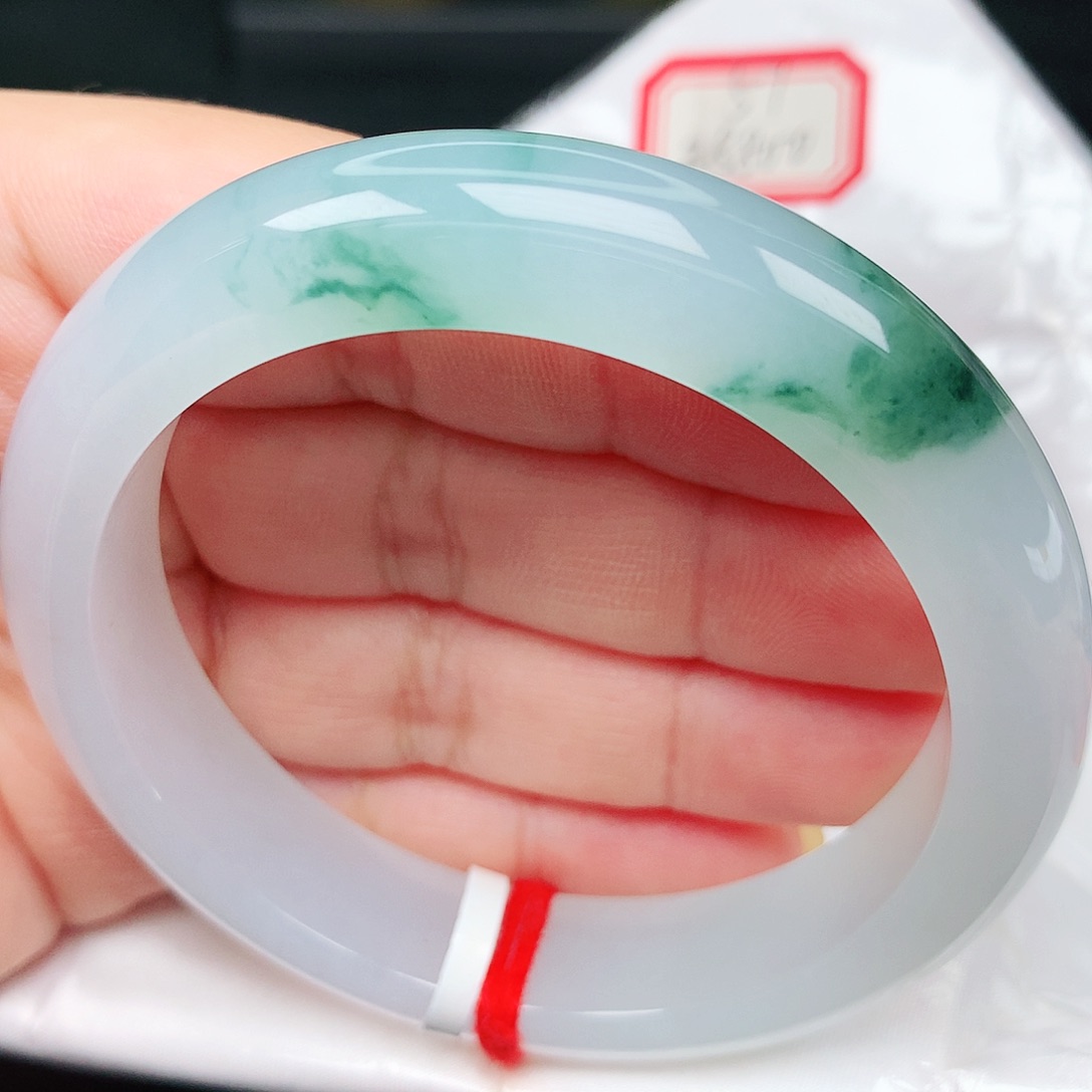 未镶嵌手镯翡翠16冰胶飘花果冻胶