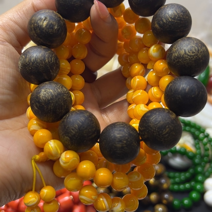 核桃手串/手链0.95/108金黄大白