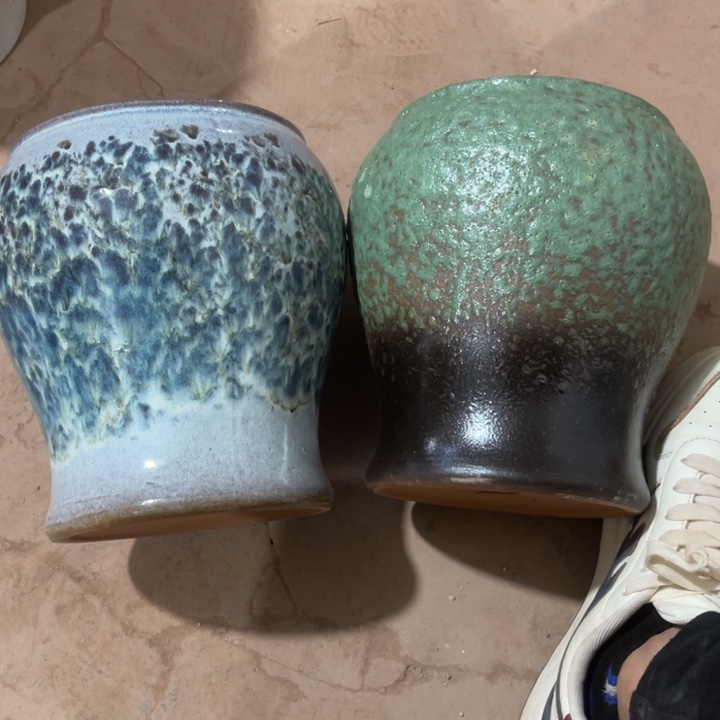 紫砂花盆口径17高度22两只正品