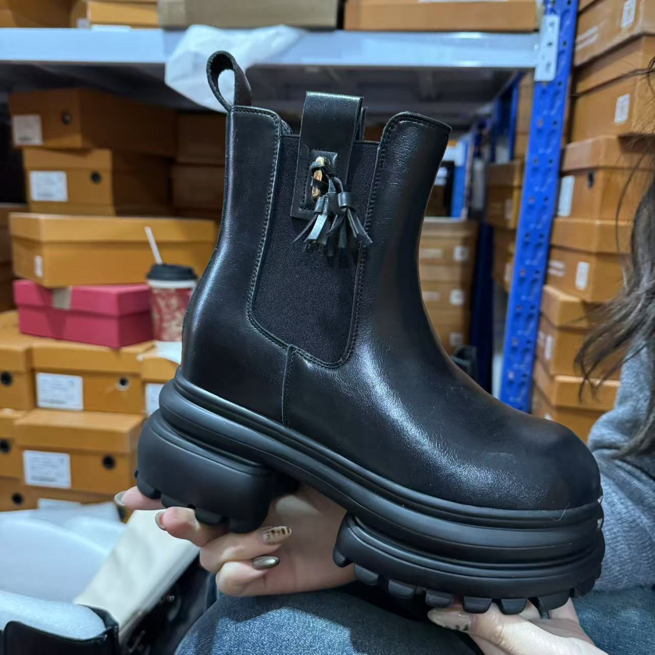 【短靴清仓浮力】圣大保罗品牌~春秋冬真皮时尚女鞋~短靴