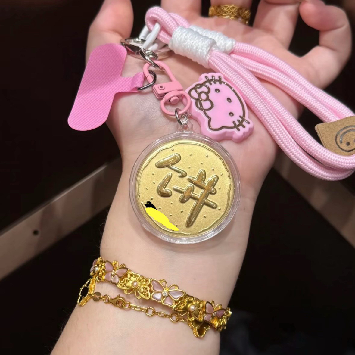 金制V02600-大饼字款-包包挂件-钥匙挂