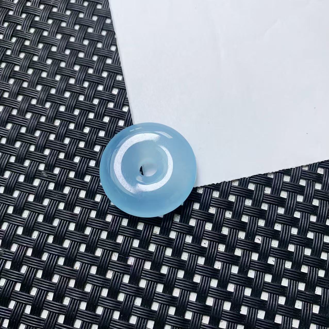 [石矿]A1597蓝色小平安扣吊坠