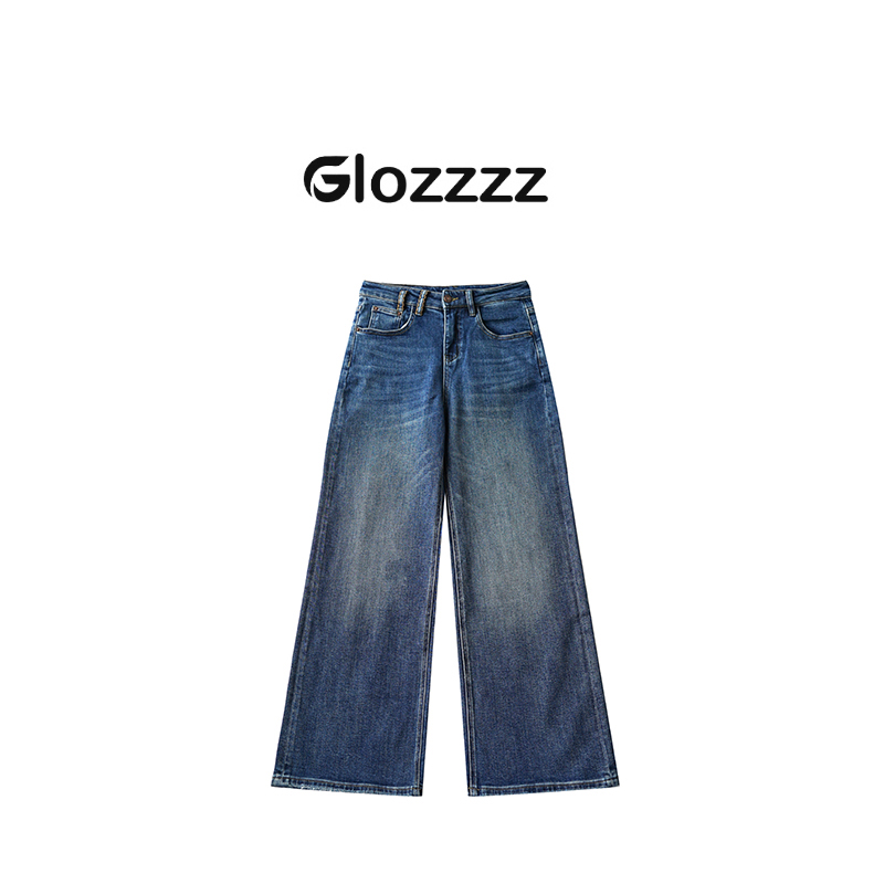 【Glozzzz】莱赛尔面料 定制水洗设计款编制腰袢阔腿牛仔裤RM 5522