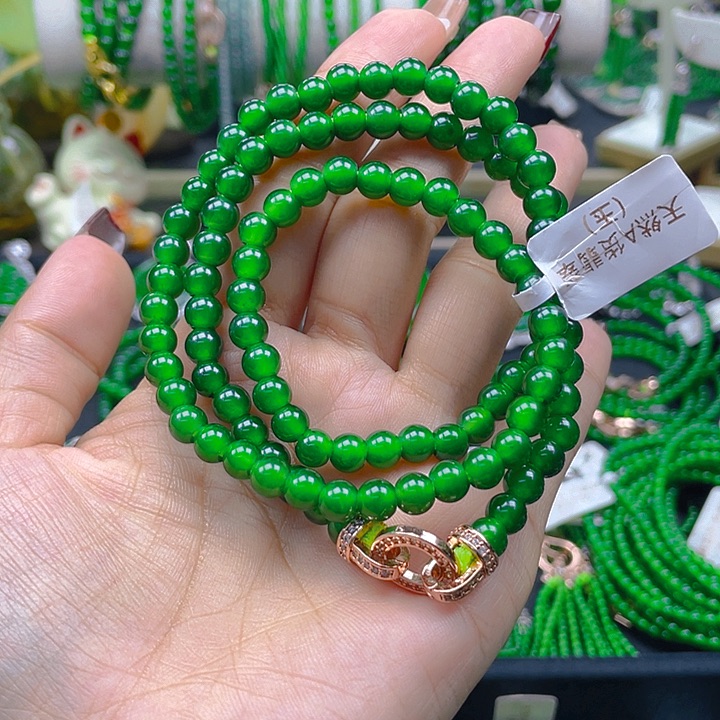 翡翠颈饰未镶嵌K****M圆珠项链6