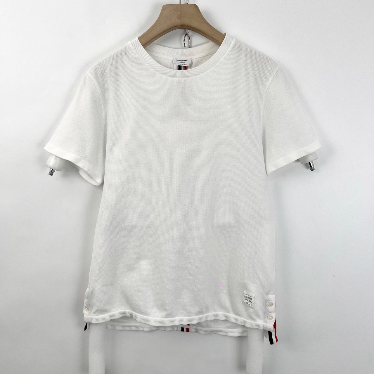 95新 THOMBROWNE 1码/TB背后彩条短袖/06422