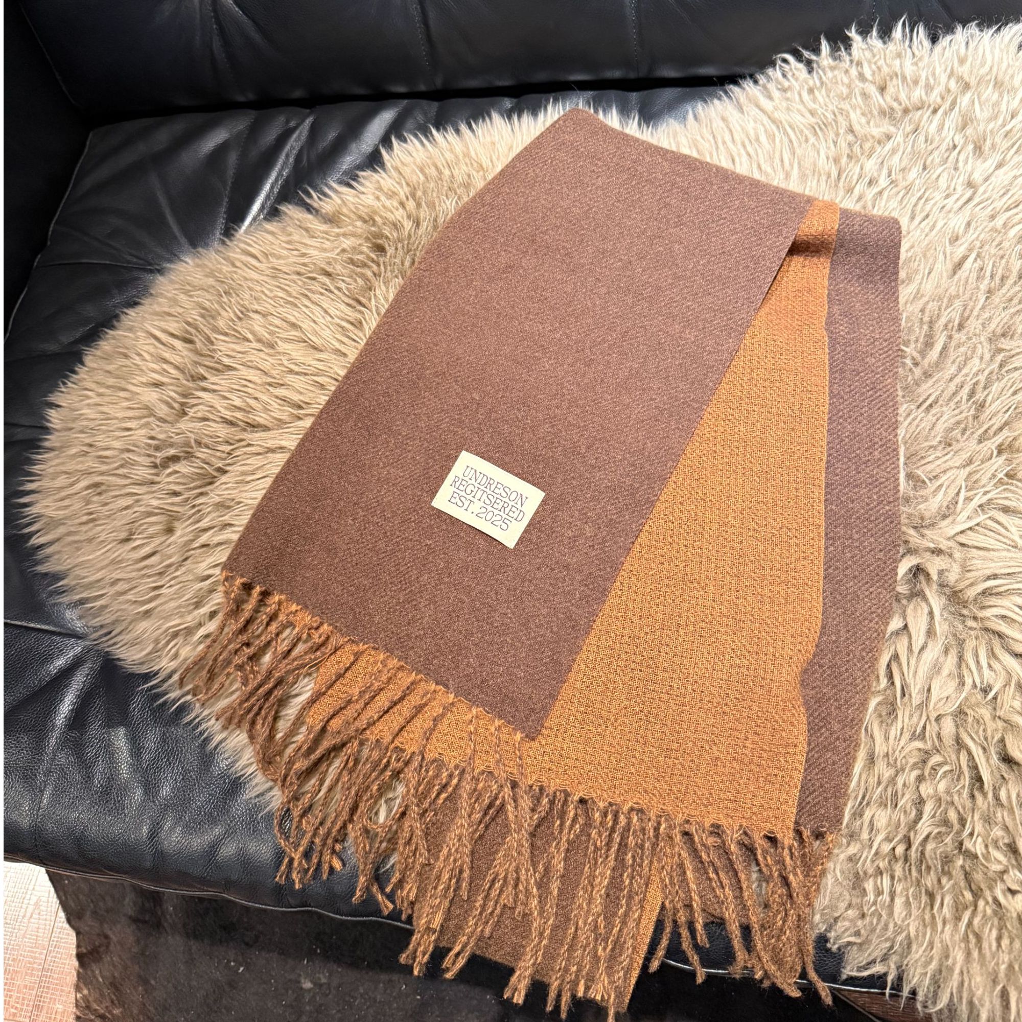 双面围巾女士男士软柔秋冬披肩两用加大保暖加厚简约韩剧围巾