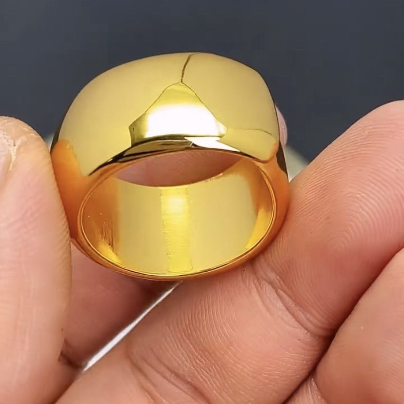 合金戒指 高端网红大光面戒指2025新款男士简约大气泥鳅背