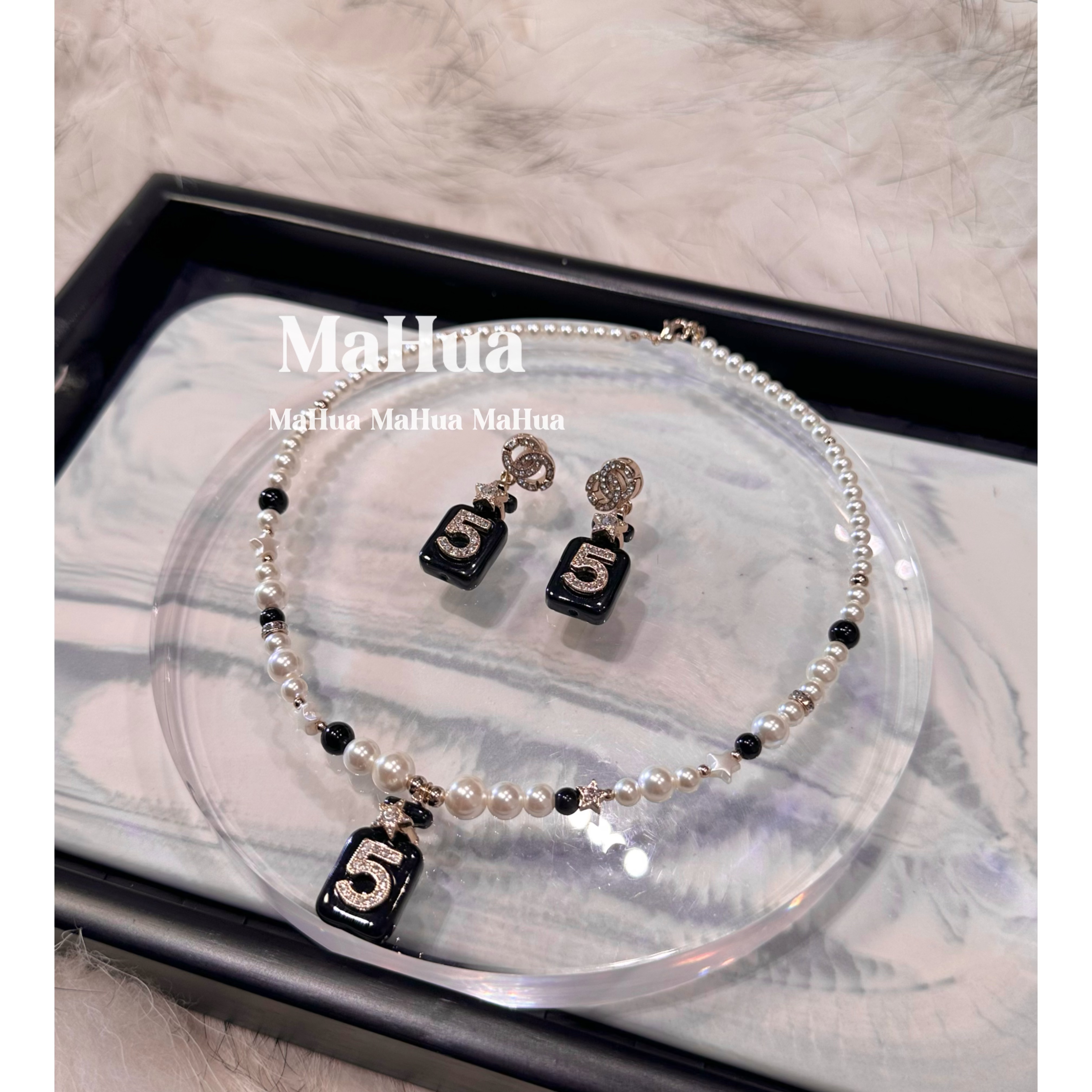 铜合金亚克力耳饰 P1371 香水瓶耳环