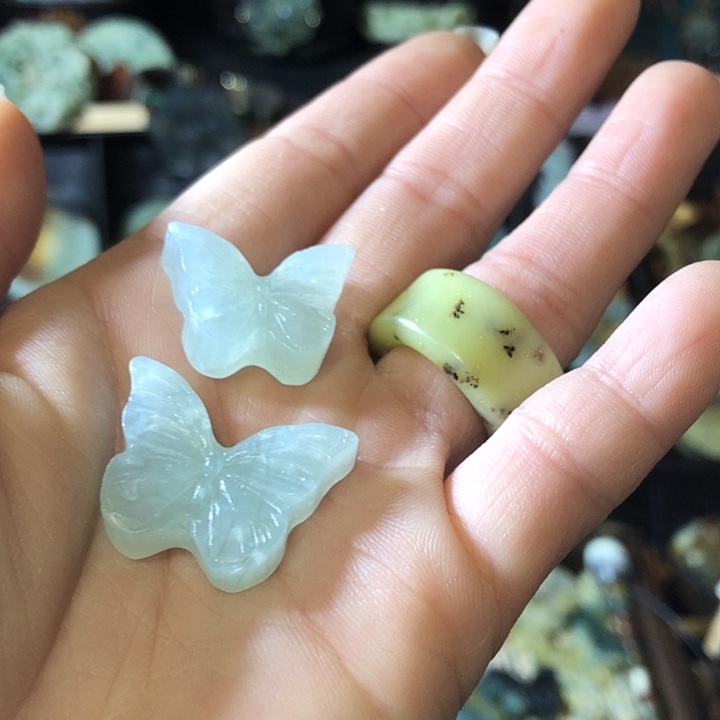 T***1岫玉未镶嵌岫玉挂件中间孔