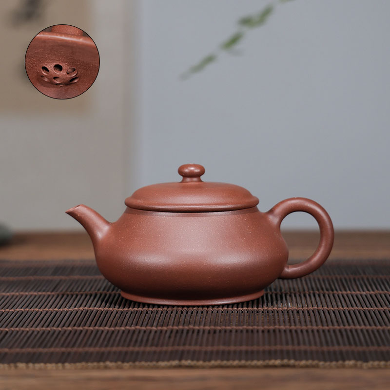 《明炉》《榫卯工艺》原矿底槽青全手工紫砂壶200cc