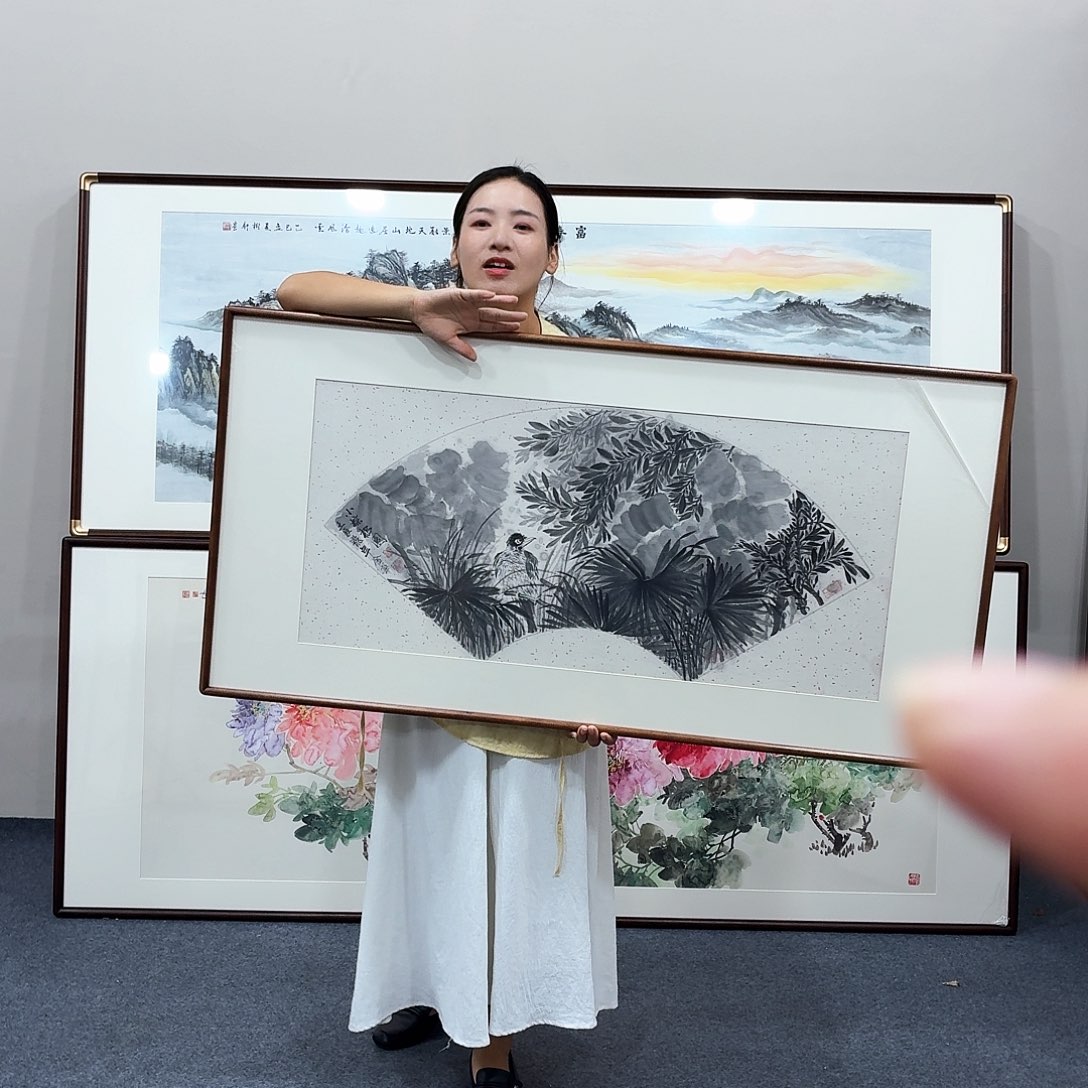 国画手绘作品120×60尺寸