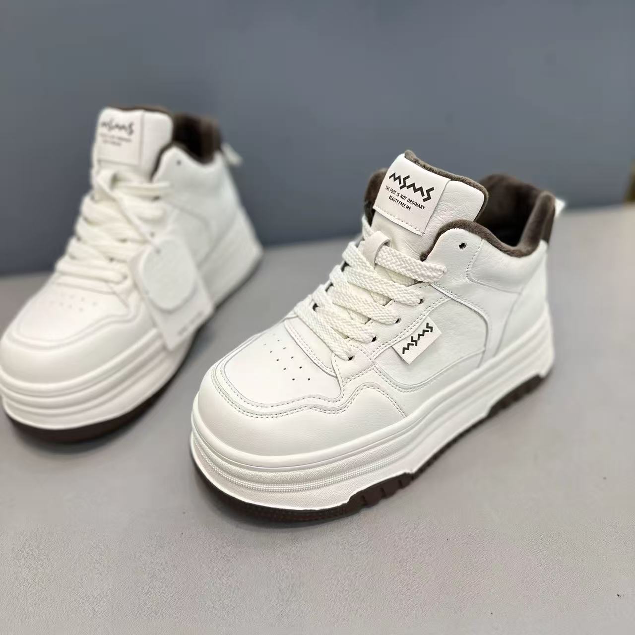 8055-20板鞋圆头日常情侣厚底冬季休闲板鞋百搭学生休闲鞋