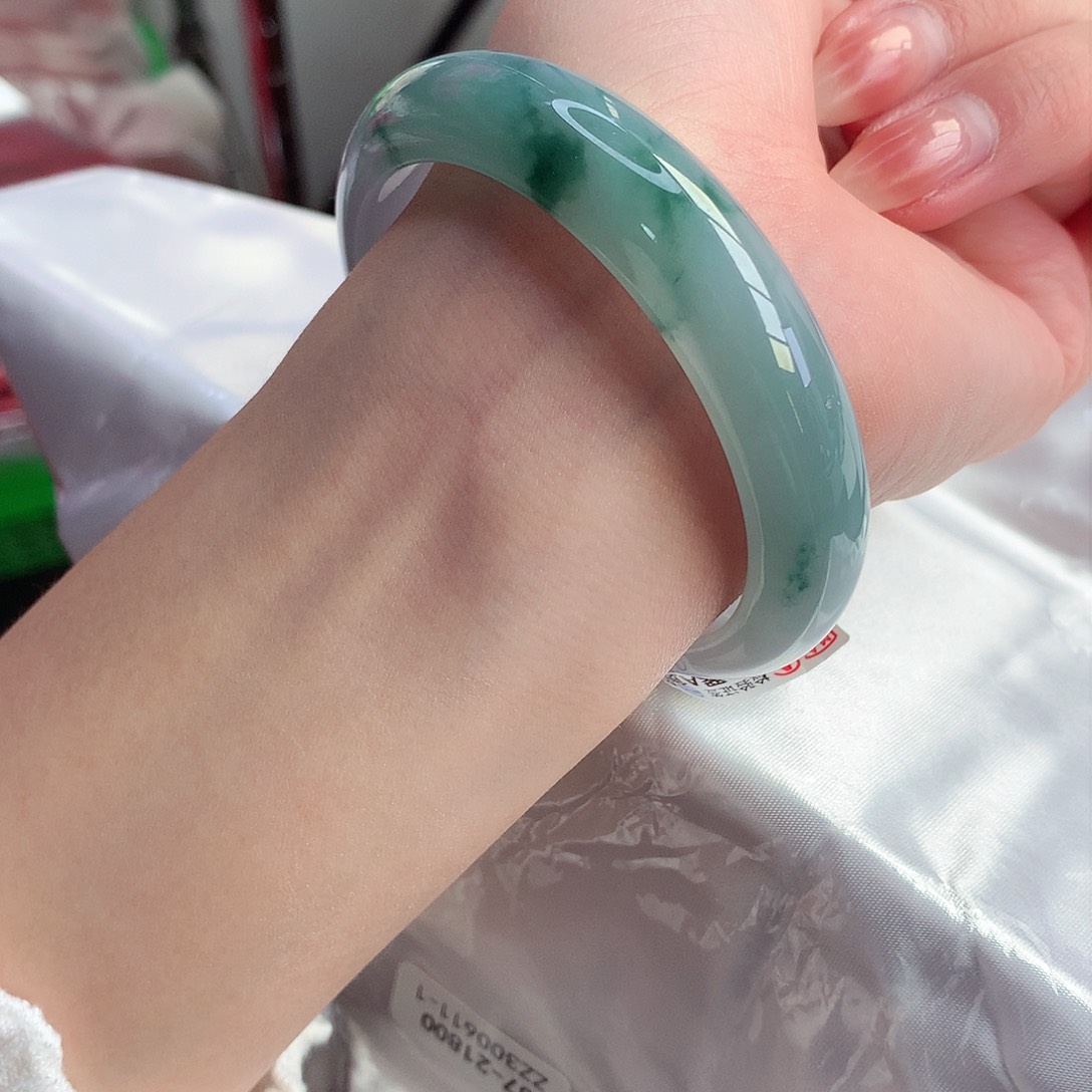 翡翠手镯未镶嵌天然A货翡翠57/58性价比超高