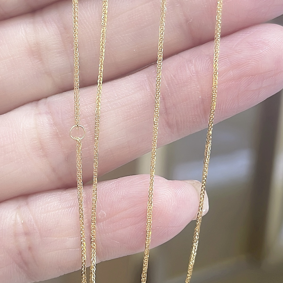 18k黄两档调节肖邦链 45cm 秒