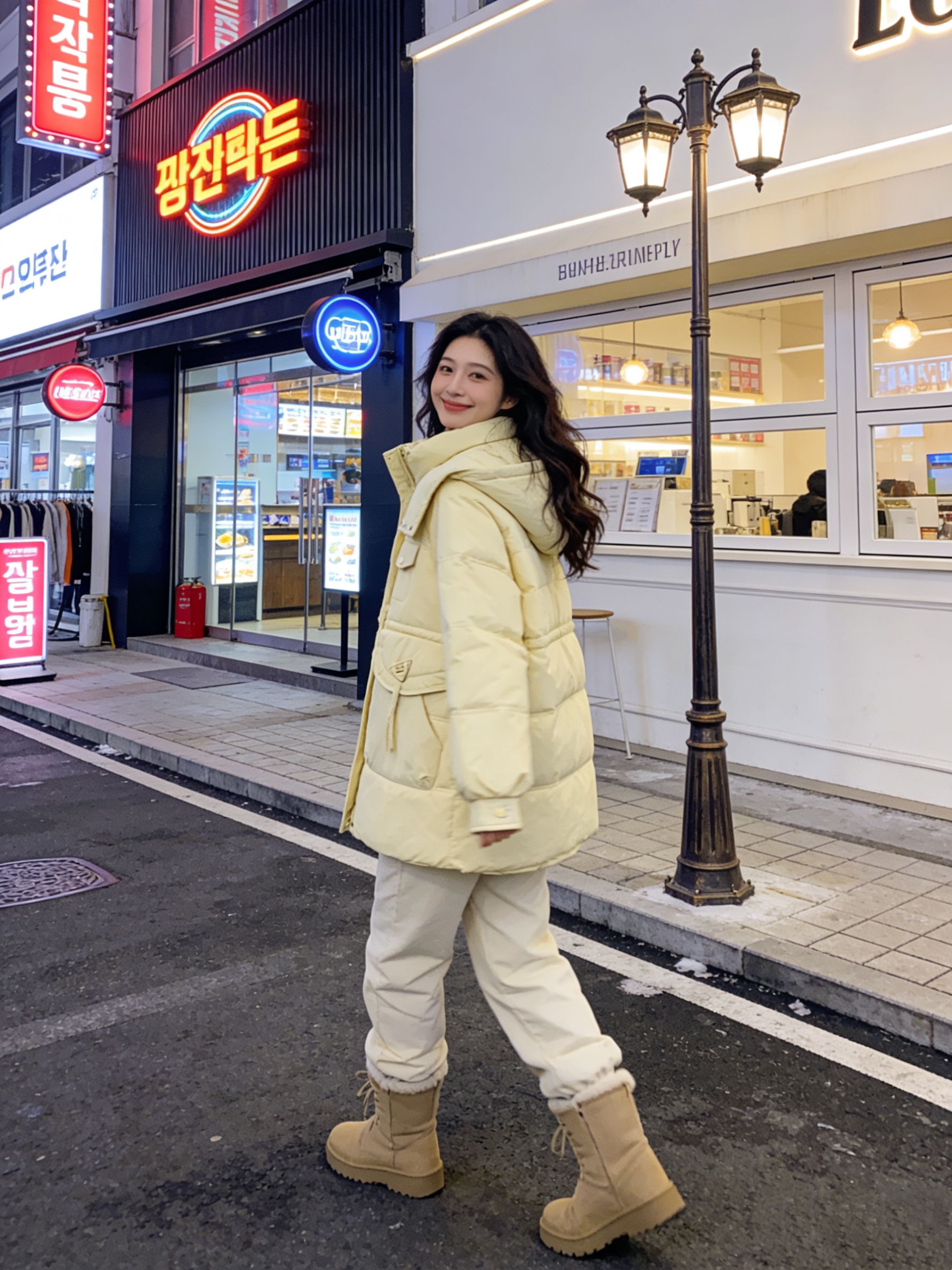 女装百搭潮流韩版休闲女士情侣防风秋冬面包服女款01687#