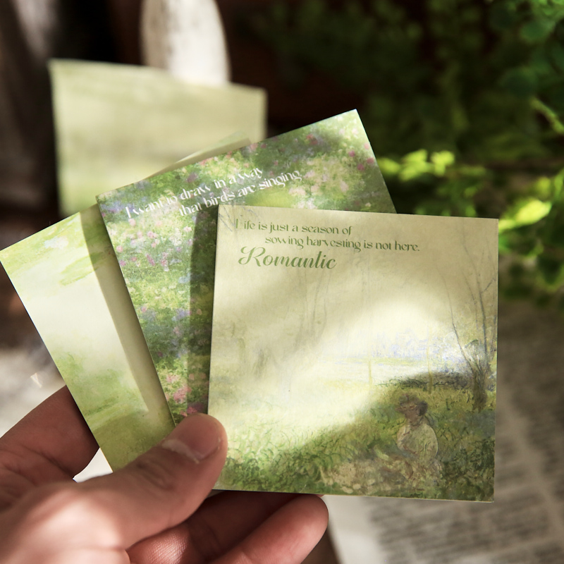 复古艺术画廊三享装便利贴有粘性 ins小清新学生记事办公留言便签