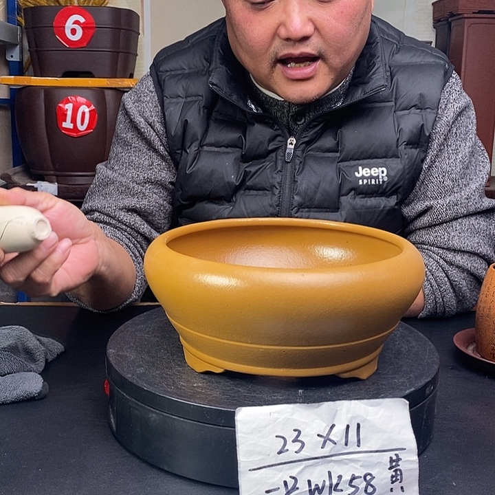 紫砂花盆货号一只WK58