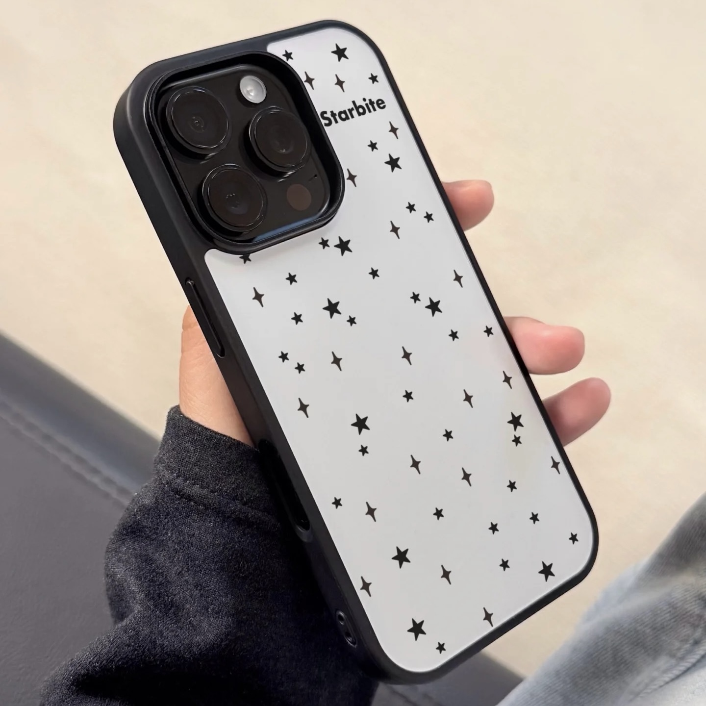 韩系ins简约星星适用苹果17pro磨砂手机壳iPhone16女15新款14防摔