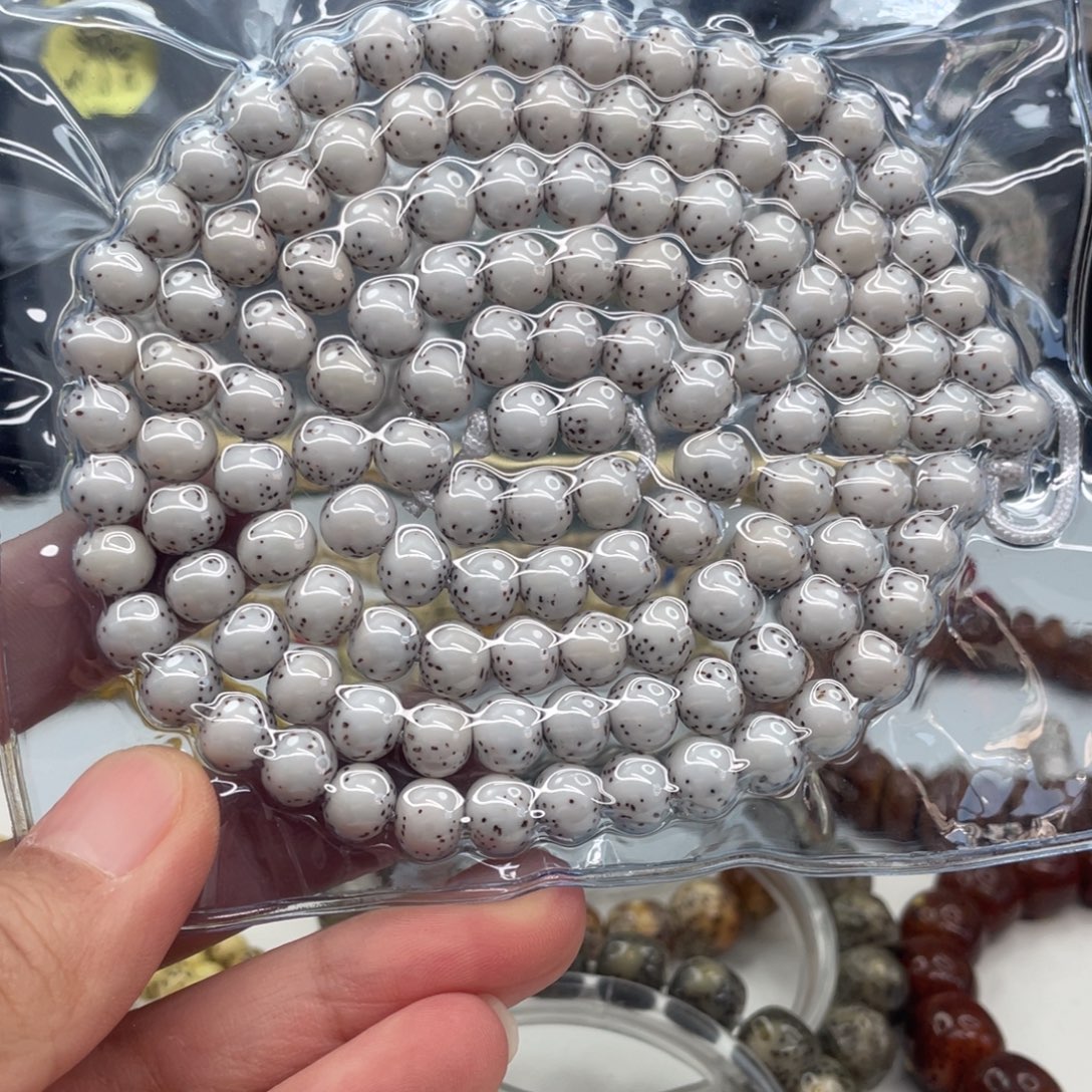 老***婆星月菩提吊坠半壁留白8圆