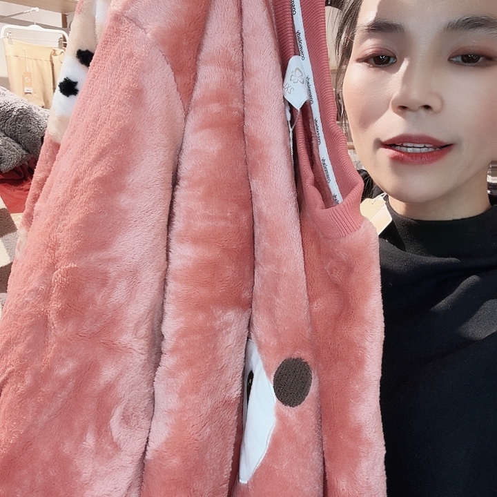 三醋酯纤维179米法兰绒小熊桔2 X-859