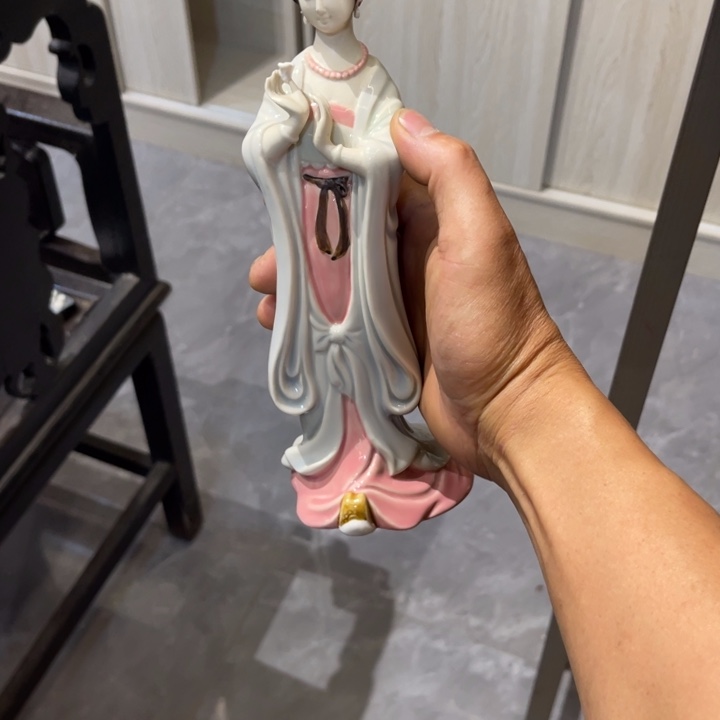 开****石湾公仔衬托盆景漂亮