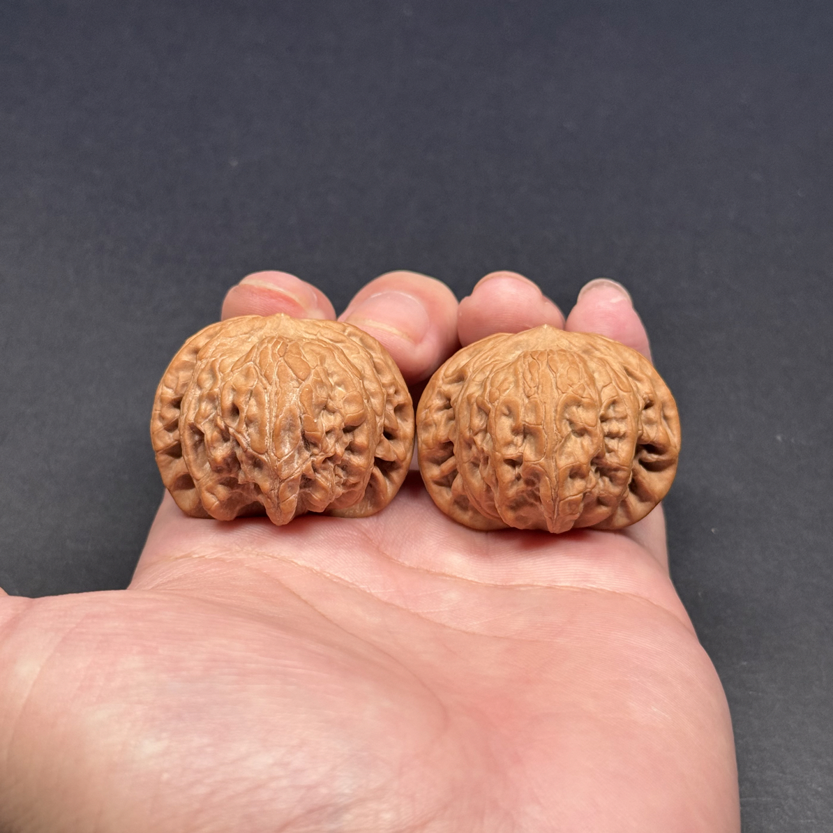 【核炁】40mm战鼓狮子头 全品无修 六面精配 文玩核桃手把件