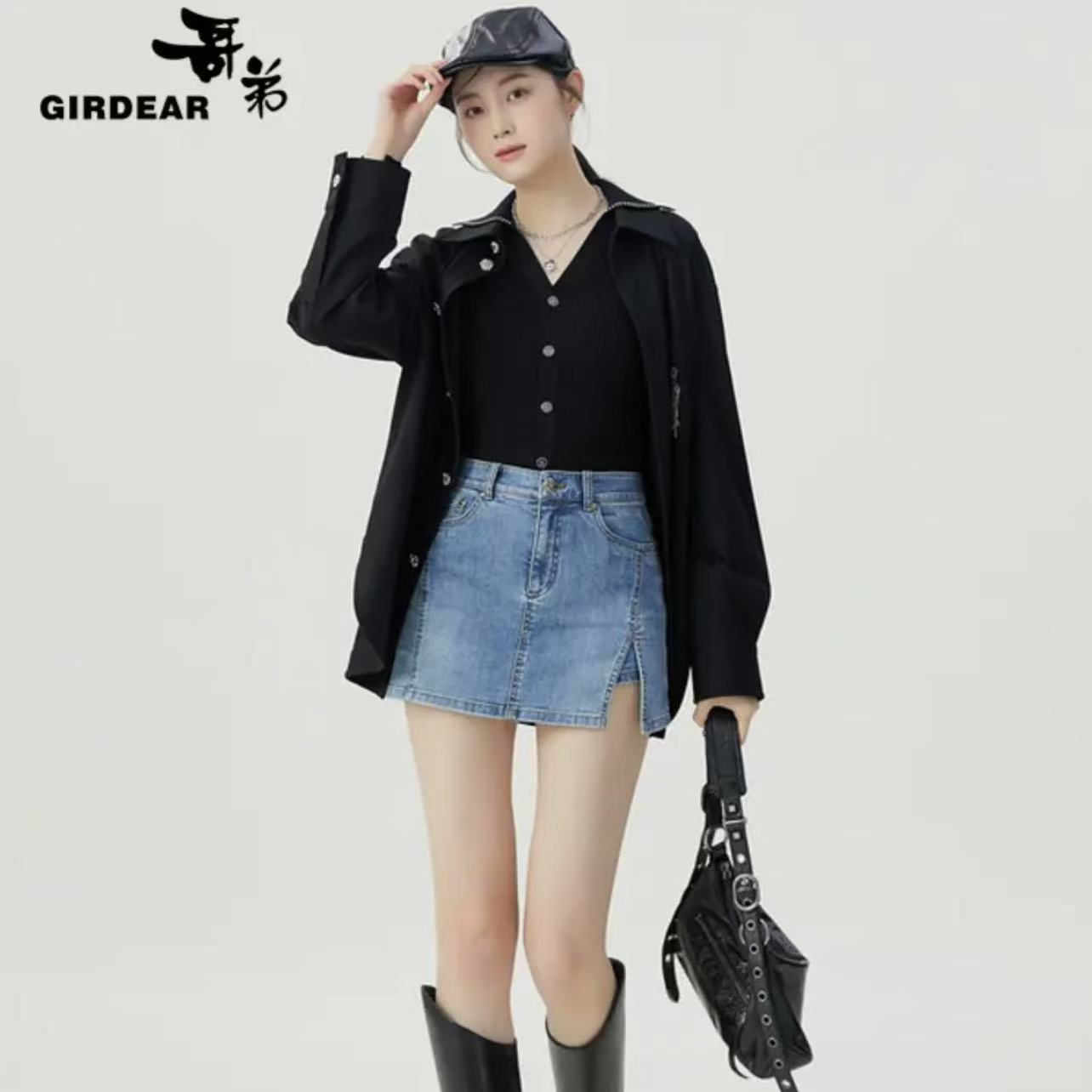 【哥弟】春夏时尚百搭高腰休闲时髦热辣街头短裤半裙1100432