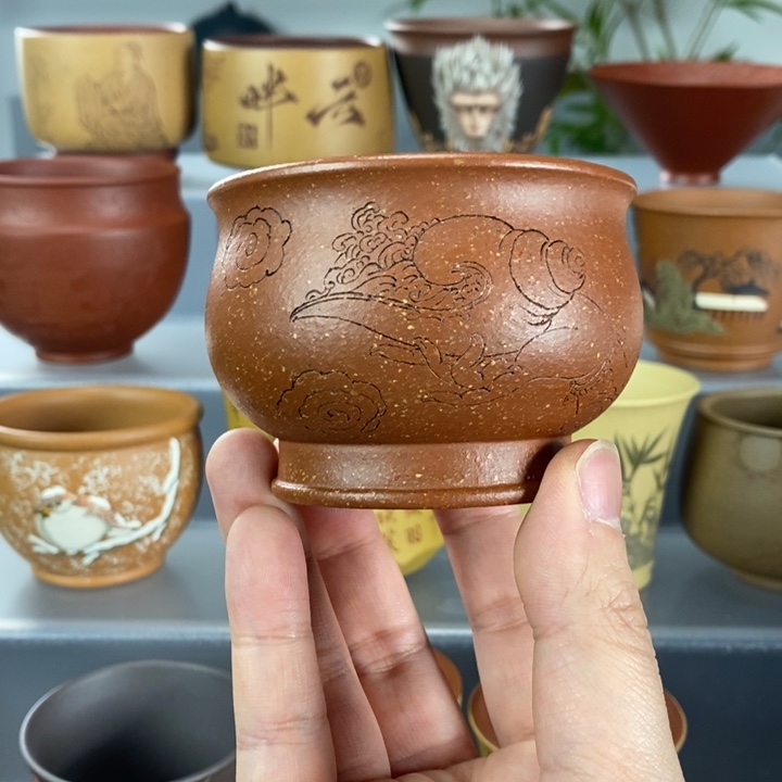 紫砂茶杯宜兴紫砂主人杯