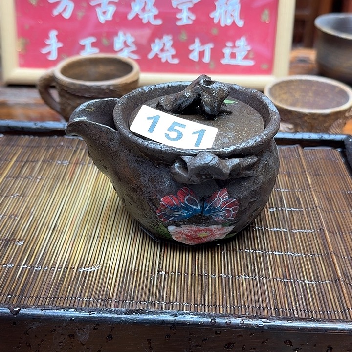 纯手工制作粗陶茶具