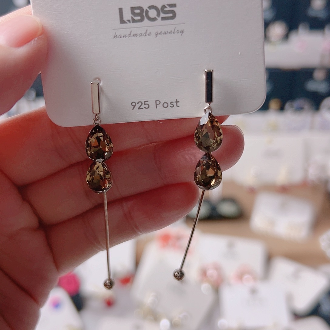 琉璃纯铜合金耳环的