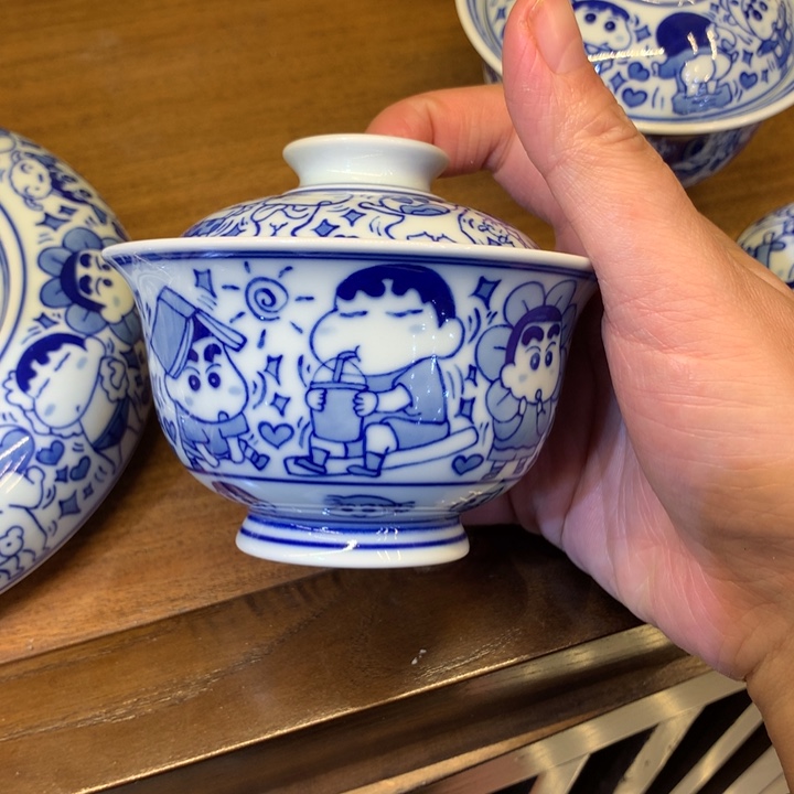 特价蜡笔小新两才盖碗164号