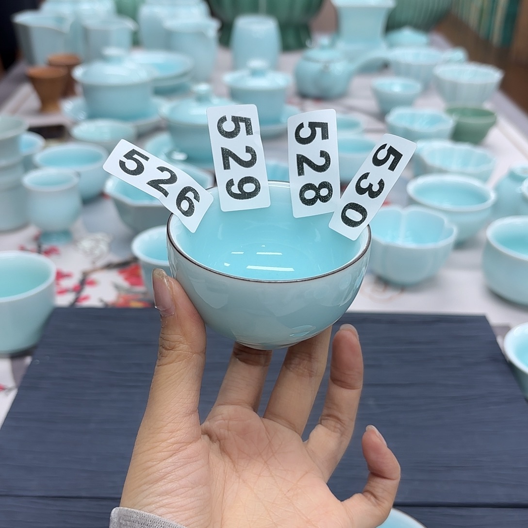 龙泉云间青瓷小米茶器