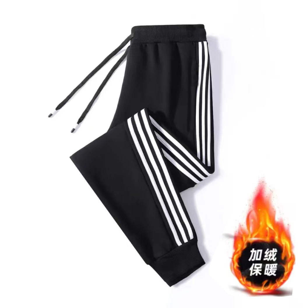 秋冬款休闲男女运动长裤大码宽松加绒加厚保暖束口宽松潮流卫裤