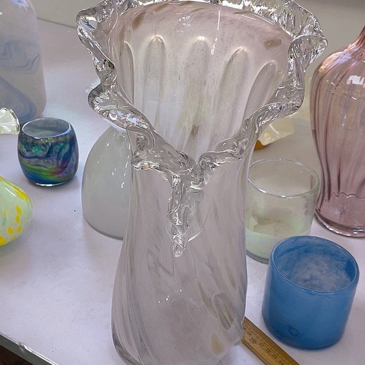 复合琉璃花瓶高40口12